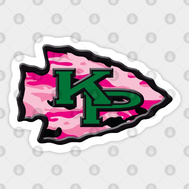 KP Chiefs pink camouflage logo Sticker by ArmChairQBGraphics